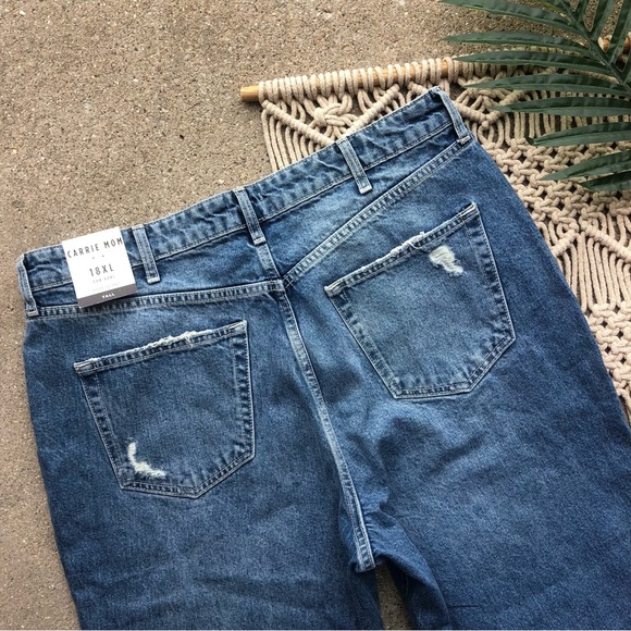 New River Island Distressed Mom Jeans US Size 14 - Picture 7 of 9